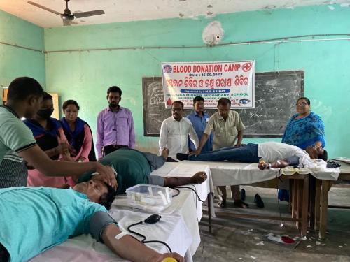 BLOOD DONATION CAMP & EYE CHECK UP CAMP -2023 AT BAHANAGA H.S.SCHOOL,BAHANAGA