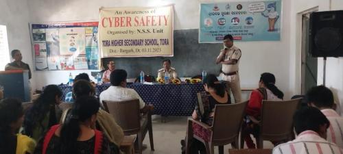 CYBER SAFETY PROGRAMME AT TORA H.S.SCHOOL,TORA.